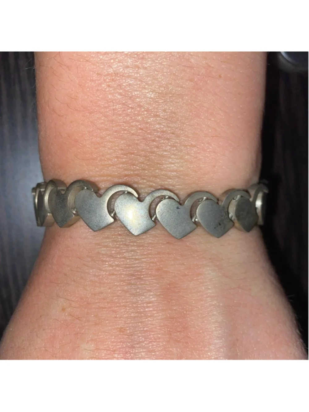 Silver heart vintage bracelet🤍